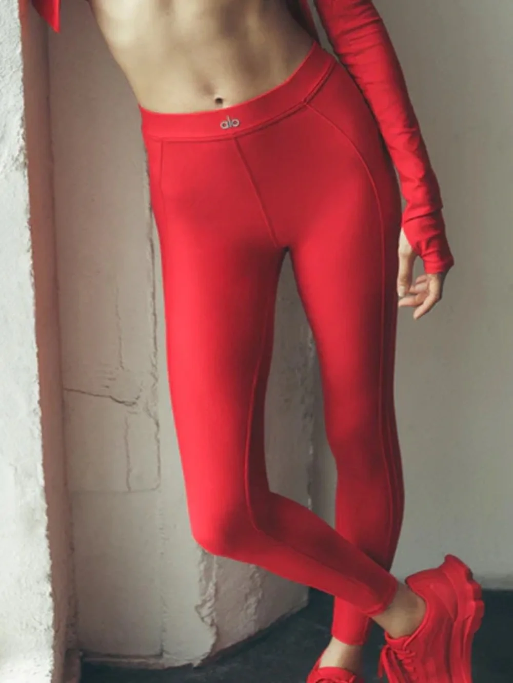 ALO AIRLIFT HIGH WAIST IGNITE 7/8 LEGGING BRIGHT RED - S